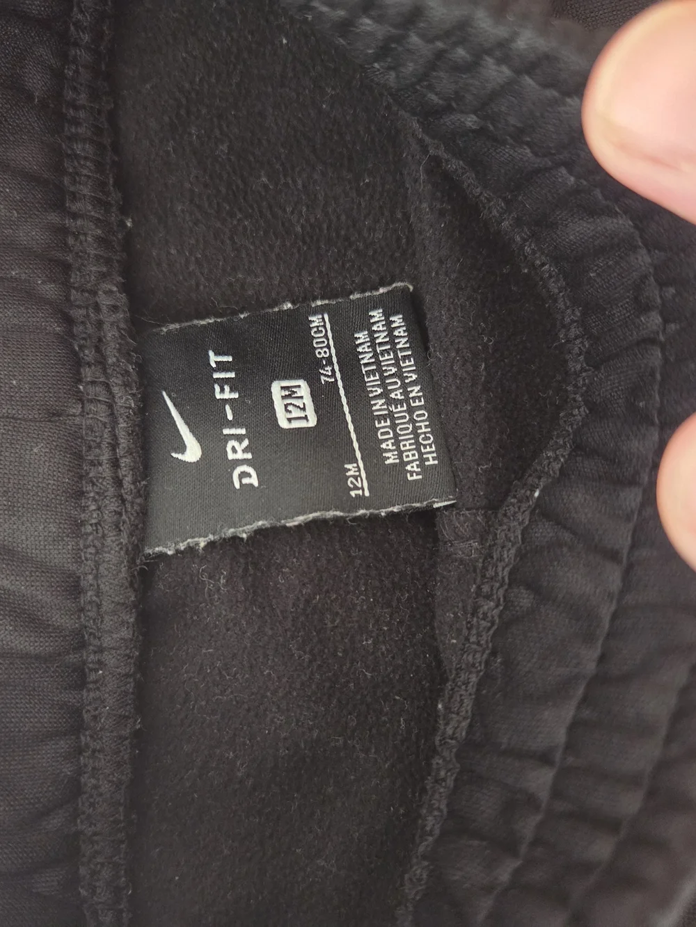 Nike Black Joggers with Pink Swoosh for Kids